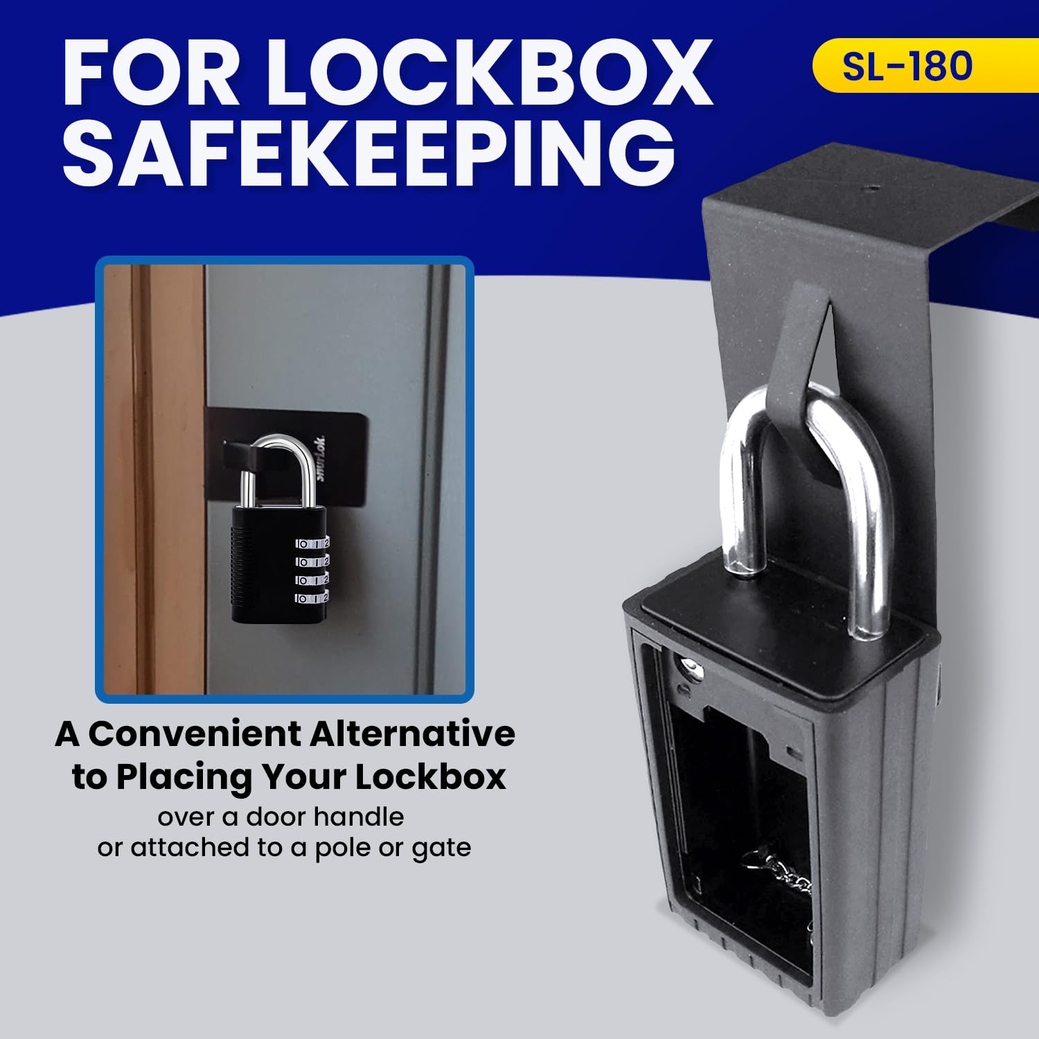 Amazon.com: ShurLok SL-180 Lockbox Over The Door, Black Medium